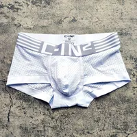 3-color Cin2 mesh breathable men's boxer underwear u convex design cotton fabric factory quality