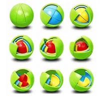 Fidget Toys Intelligence Bouleauful Ball 3d Maze Balls 7cm Brain Teaser Game Educations for Kids Iq Training Logical Childre