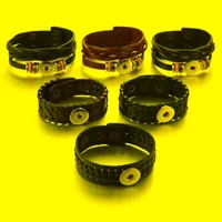 Charm Bracelets Boom Life Snap Button Schmuck Hochwertige echte Lederarmband für Frauen Männer passen 18 mm Knöpfe Armbänder