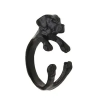 10pcs/Los Antike Silber/Bronze Labrador Retriever Ringe einstellbare Tierhundrassenringe für Frauen Whole307r