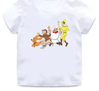 2022 Tanda per bambini estivi curiosi curiosi di George Cartoon Print Kids T-shirt divertenti Monkey Childre