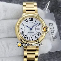 33mm v2 W2BB0002 W2BB0023 Fashion Lady Watches Japan NH05 NH06 Womens Watch White Texture Dial 18K Gold Steel Bracelet Sapphire WR301Z