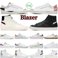 Blazer orta 77 sıradan ayakkabılar erkek kadın tasarımcı spor ayakkabılar vintage hayalet siyah beyaz yüksek şehir gurur jumbo lue yeşil kadın açık spor blazerler erkek eğitmen