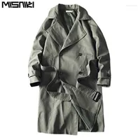 معاطف الخندق للرجال Misniki 2022 Men Coat Jacket Overbreakers غير الرسمية ألوان صلبة أزياء Outwear Jp621 Will22
