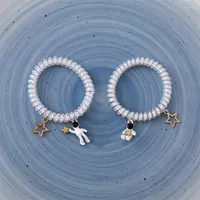 Beaded Strands 2022 Hair Ring Cartoon Astronaut Pendant Rubber Band Seamless Tied Girl Bracelet For Women Fashion Jewelry Accessories Fawn22