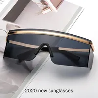 Sunglasses Square Women 2022 Big Oversized Flat Top Sun Glasses Female Vintage Retro Shades For Man UV400 NXSunglasses