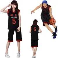 Japan anime unisex kuroko no basuke aomine daiki touoh gakuen uniformer cosplay costume nr 5 sporttröja polo shirts297q