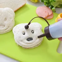 테디 베어 샌드위치 토스트 제작 곰팡이 귀여운 베이킹 페이스트리 도구 아이 재미 음식 부엌 액세서리