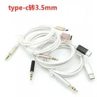 CAR AUX CABLE TYP-C MAN till 3,5 mm Jack Audio Adapter Cables för högtalaren Samsung Xiaomi215T