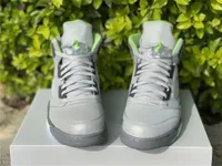 Libere autêntico 5 tênis de basquete verde de feijão prata tênis cinza 3m reflexo 5s Concord Retro Men Mulheres Atléticas Esportes Sapatos com Box