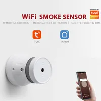 スマートオートメーションモジュールTuya WiFi Smoke Detector Sensor Security Alarm System Life/Tuya App Fire Protection Dropsmart