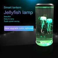 LED tower Jellyfish lamp night light change bedside lamp USB super power saving aquarium home decoration lamp199J