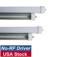 8FT R17D FA8 LED Tube Light 72W 8 Foot Led Bulbs 96&#039;&#039; Shop Lights to Replace T8 T12 Fluorescent 85V-277V Input Cold White 6000K No-RF Driver Clear Lens Usastar