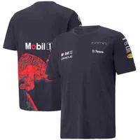 2022 Мужская красная футболка F1 Forstappen Jersey Formula 1 Formula 1 COWER HEATHBALS FAT FUT NEW PRINT ОГРОМНАЯ СПЕЦИАЛЬНА