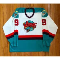 Ceuf Bauer Detroit Vipers #9 Gordie Howe Hockey Jersey Mens Embroidery Stitched Pas elk nummer en naam Jerseys aan