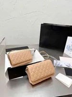 WOC Crossbody Bags Brand Tasks for Women New Luxury Handbags Designer Caviar Crossbody Small Square Purses Chains Top Quality Woc Wallet 1213