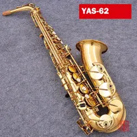 Custom marque tout neuf YAS-62 ALTO SAXOPHONE Gold plaqué clé professionnel sax avec case et accessoires Instrument musical