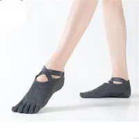 -Yoga Socks Dance Quipedal Sports 5 손가락 양말 전문가 안티 스키 요가 양말 5 발가락 크로스 크기 203i