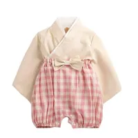 2PCS Retro Kimono Summer Set Baby Boys Girl Clothing Tops Resperived Bathrobe Newborn Kimonos Ensisex Playwear Outfits