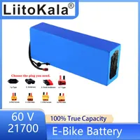 LiitoKala ebike battery pack 60V 20Ah 30ah 40ah 50ah 35ah 25ah 45ah electric bicycle battery 3000W 21700 5000mah 16S with 50A BMS
