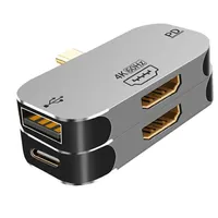 Nav 3 i 1 typ C till DP/-Compatible/Minidp PD USB Adapter Docking Station Expansion Dock Multi Interface Hub Port Converter277y