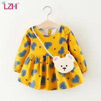 Girl's Dresses Infant Dress 2022 Autumn Casual Cotton For Baby Girls Long Sleeve Print Princess Born Clothes 0 1 2 3 YearsGirl's