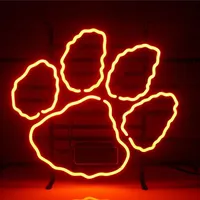 17 14 Zoll Clemson Tigers DIY LED-Glas Neonzeichen Flex Seil LED LED INDOOR OUTDOOR-Dekoration RGB-Spannung 110V-240V253s