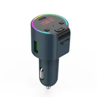 G61 New Arrival RGB Light Backlit Type-C & QC3.0 Fast Charger Bluetooth Car Adapter MP3 Player