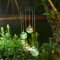 Strings Solar Wind Chime Lights Outdoor Garden Waterproof Xmas Decoration Hanging Fairy Garland Christmas Tree LightsLED LED