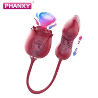 Massager zabawek seksu Phanxy Stak Rose Toy Vibratory dla kobiet Sucker Clittoris Stymulator Dildo G-Spot Kobiet Masturbacja sklep 18