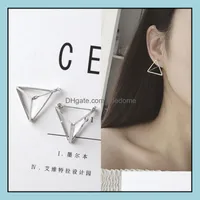 Brincos de garanhão jóias Europa Europa de moda geometria feminina estéreo triângulo oco lady cool s156 gota d dhfjq