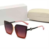 Gafas de sol Diseñador de marca de marca Retro Retangle Rectangle Eyeglasses Femenina de gafas Lentes de Sol Mujer C-Csunglasses Original Box 007