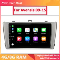 Android 10.0 CAR DVD Multimedia Player Radio Head Unit voor Toyota Avensis T25 2009-2015 met 9 inch 2din 3G/4G GPS Radiocourio Stereo CarPlay DSP Bluetooth RDS USB-camera