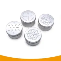2.6oz 80 ml kosmetische Aluminiumtetten Aufbewahrungsboxen Bins leerer Zinndosen aushöhlen Lochdeckeldeckel für Lufterfrischer 111 E3