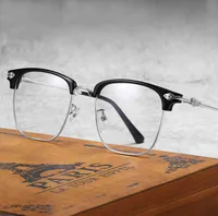مصمم النظارات الشمسية إطارات Chrome Flash Primp Frame Greay Glasses Trend Myopia Computer Goggles Hearts Eyeglass New Ch Original Design Luxury Brand