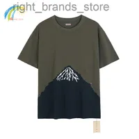 2022SS Oversize Kapital T-shirt Men Women Best Kwaliteit Snow Mountain Print Climber Borduurwerk Kapital T-shirt Top W220805