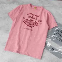Human Made x lil uzi vert co marki różowy nietoperz diamentowy Nigo Summer Nowe krótkie koszulki T-shirt T-shirts234wc11