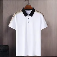 Itália Classic Classic 100% algodão Designers Men Polos T Camisetas de manga curta Tatchwork Turnn Turnn Down Polo Tshirts Plus Asain Size M-8xl