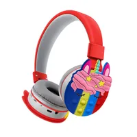 Unicorn Bluetooth Kulaklık Kulakiçi Kulaklık ile Pop Kabarcık Silikon Gökkuşağı Kulaklıklar Renk Cep Telefonları Tabletler Için Renk Stereo Kablosuz Çocuk Kulaklık