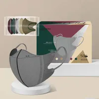 2022 Morandi Color Independent opakowanie maska ​​jednorazowa oddychająca oddychająca oddychająca kurz i anty-smogowe maski na twarz