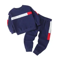 Kids Clothing Sets Childrens Tracksuit Jungen Mode koreanische Spleiß- und Herbst -Sport -Set Langarmfarbe Freizeit 3 ​​Farbe PSK178