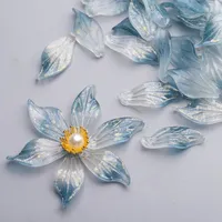Pozostałe 14x30 mm kwiat Petal Kształt Kryształowy szklany szklany szklany top wiercone zawieszki koraliki partie do biżuterii tworzenie wyników DIY RITA22