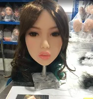 Giocattoli realistici della bambola del sesso asiatico Testa realistica vera adulto adulto amore giocattolo orale testa
