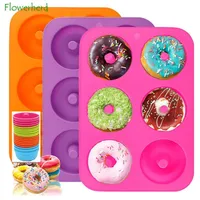 Silicone Donut Pans for Baking Nonstick Round Doughnut Muffin Cupcake Molds Bagel Pan Dishwasher Oven Microwave Freezer Safe