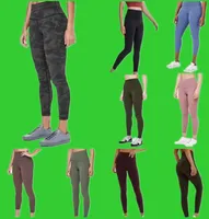 2021 Lu feminino ioga leggings terno de calças de cintura alta criação de ginástica de ginástica de ginástica alinhamento de ginástica elástica
