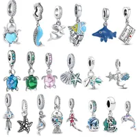 s925 Sterling Silver Charm Loose Beads Beaded Girls Fashion Popular DIY Fish Original Fit Pandora Bracelet Octopus Pendant Ladies Jewelry Gift