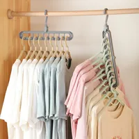 Douyin with the same multi-functional storage hanger plastic non-slip magic drying rack drying clothes multi-layer