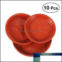10Pcs Plastic Flowerpot Drip Tray Plant Pot Saucer For Fleshiness Planter Garden Balcony - Type 160 (Red) Drop Delivery 2021 Shelf Liners Ki