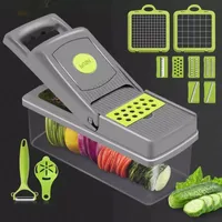 14pcs outils de coupe de légumes Mandoline Mandoline Slicer Fruit Poueler Peeler Carrot Raster Accessories Panier Slicer Tool SXMY25