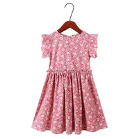 Kız Elbiseleri Küçük Maven 2022 Bebek Kız Çiçek Elbise Yaz Pamuklu Kıyafetler Güzel ve Güzel Çocuklar İçin 3-9 Yıl Kız